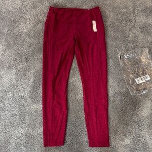Victoria's Secret Womans Burgundy Leggings - Essential Legging - Flow On Point